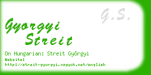 gyorgyi streit business card